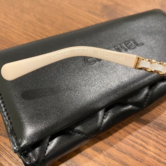 Chanel Cream Square Sunglasses - Picture 3 of 4